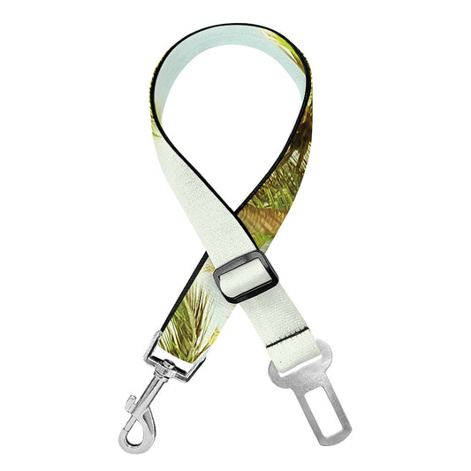 Coconut Tree Print Dog Seat Belt