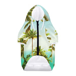 Coconut Tree Print Dog Zip Up Hoodie