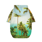 Coconut Tree Print Dog Zip Up Hoodie