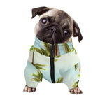 Coconut Tree Print Dog Zip Up Jacket