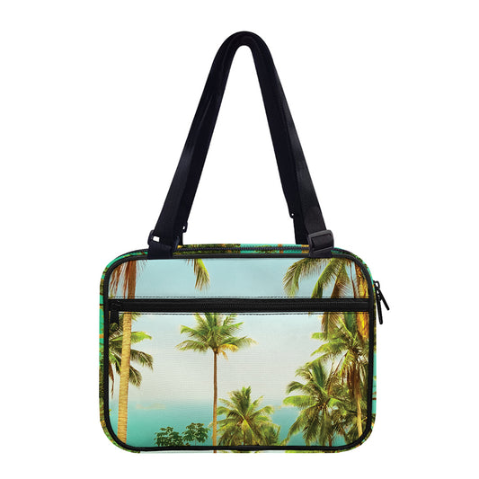 Coconut Tree Print Double Strap Bible Bag