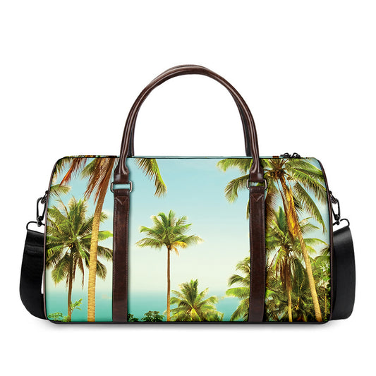 Coconut Tree Print Duffle Bag