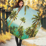 Coconut Tree Print Foldable Umbrella