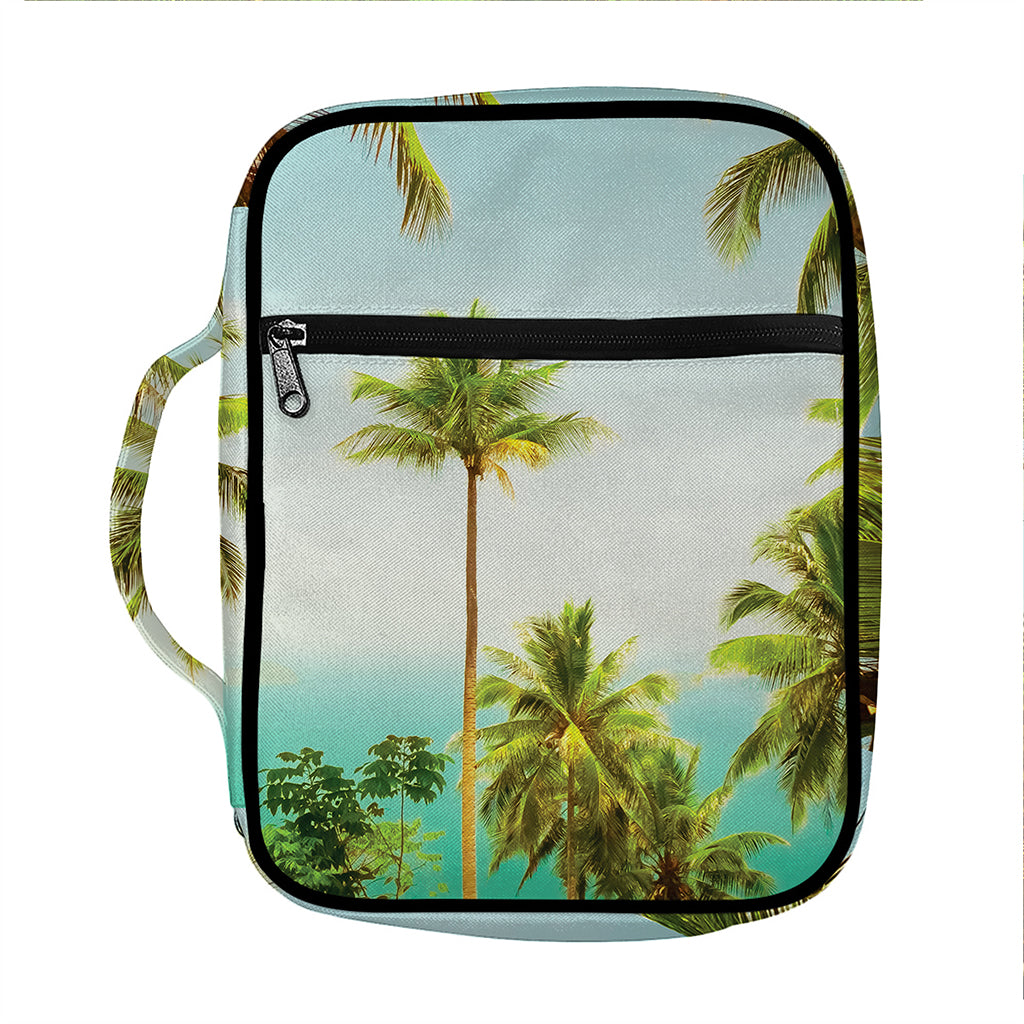 Coconut Tree Print Front Pocket Bible Bag