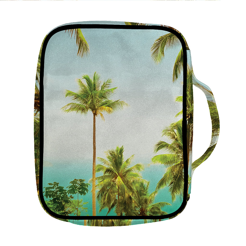 Coconut Tree Print Front Pocket Bible Bag