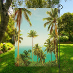 Coconut Tree Print Garden Flag