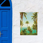 Coconut Tree Print Garden Flag