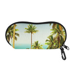 Coconut Tree Print Glasses Case
