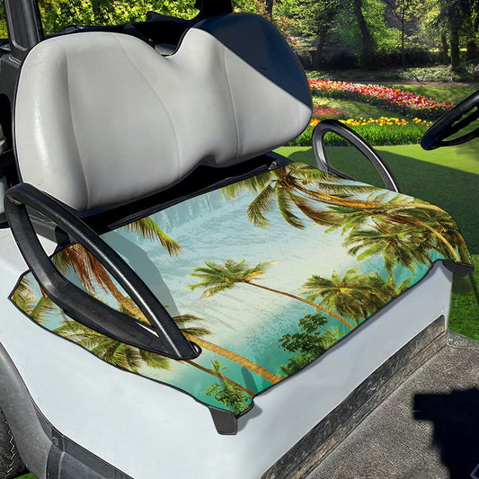 Coconut Tree Print Golf Cart Seat Cover