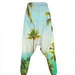 Coconut Tree Print Hammer Pants