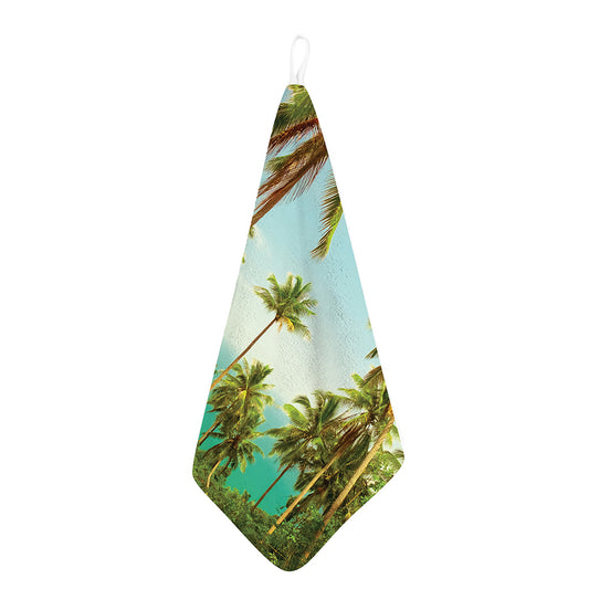 Coconut Tree Print Hand Towel