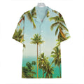 Coconut Tree Print Hawaiian Shirt