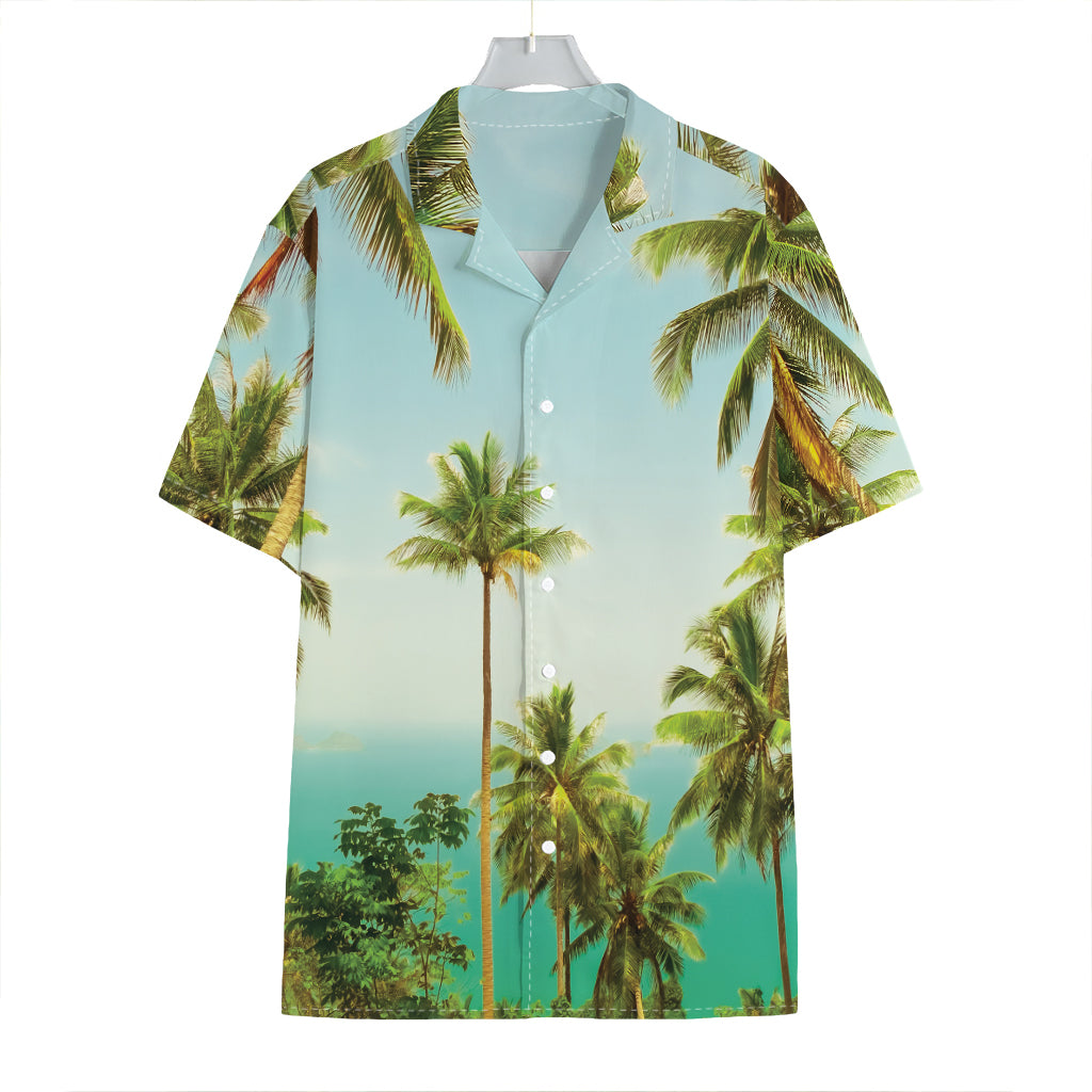 Coconut Tree Print Hawaiian Shirt
