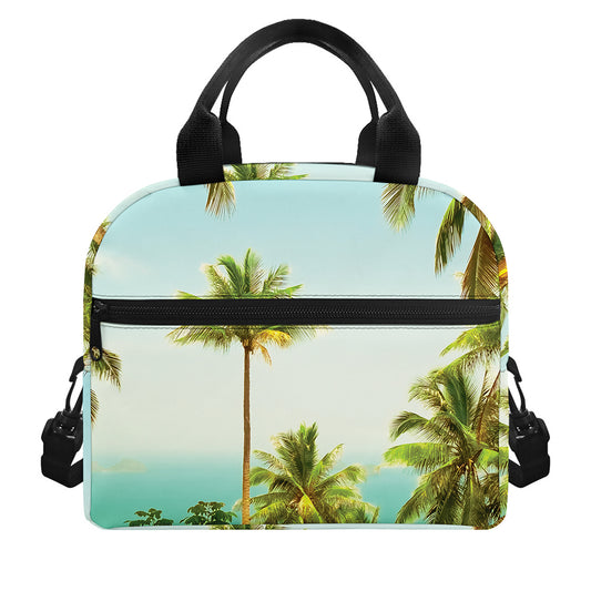 Coconut Tree Print Insulated Lunch Bag