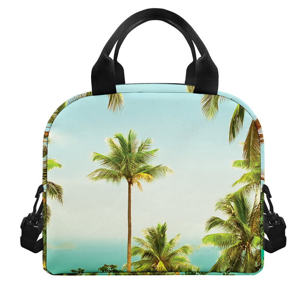 Coconut Tree Print Insulated Lunch Bag