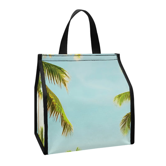 Coconut Tree Print Insulated Lunch Tote