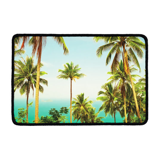 Coconut Tree Print Kitchen Mat