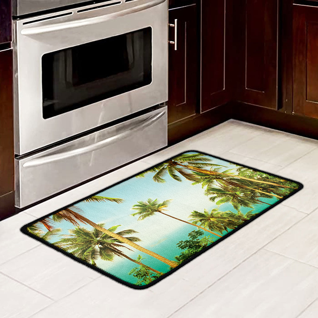 Coconut Tree Print Kitchen Mat