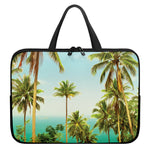 Coconut Tree Print Laptop Sleeve With Handle