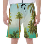 Coconut Tree Print Men's Beach Shorts