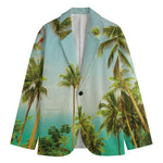Coconut Tree Print Men's Blazer
