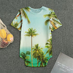 Coconut Tree Print Men's Bodysuit