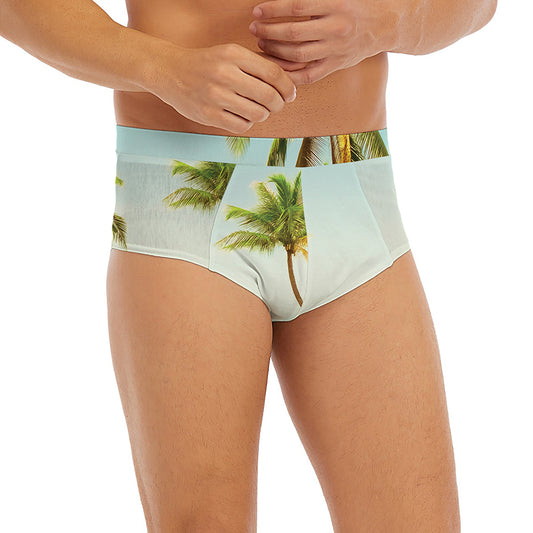 Coconut Tree Print Men's Briefs