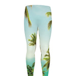 Coconut Tree Print Men's leggings