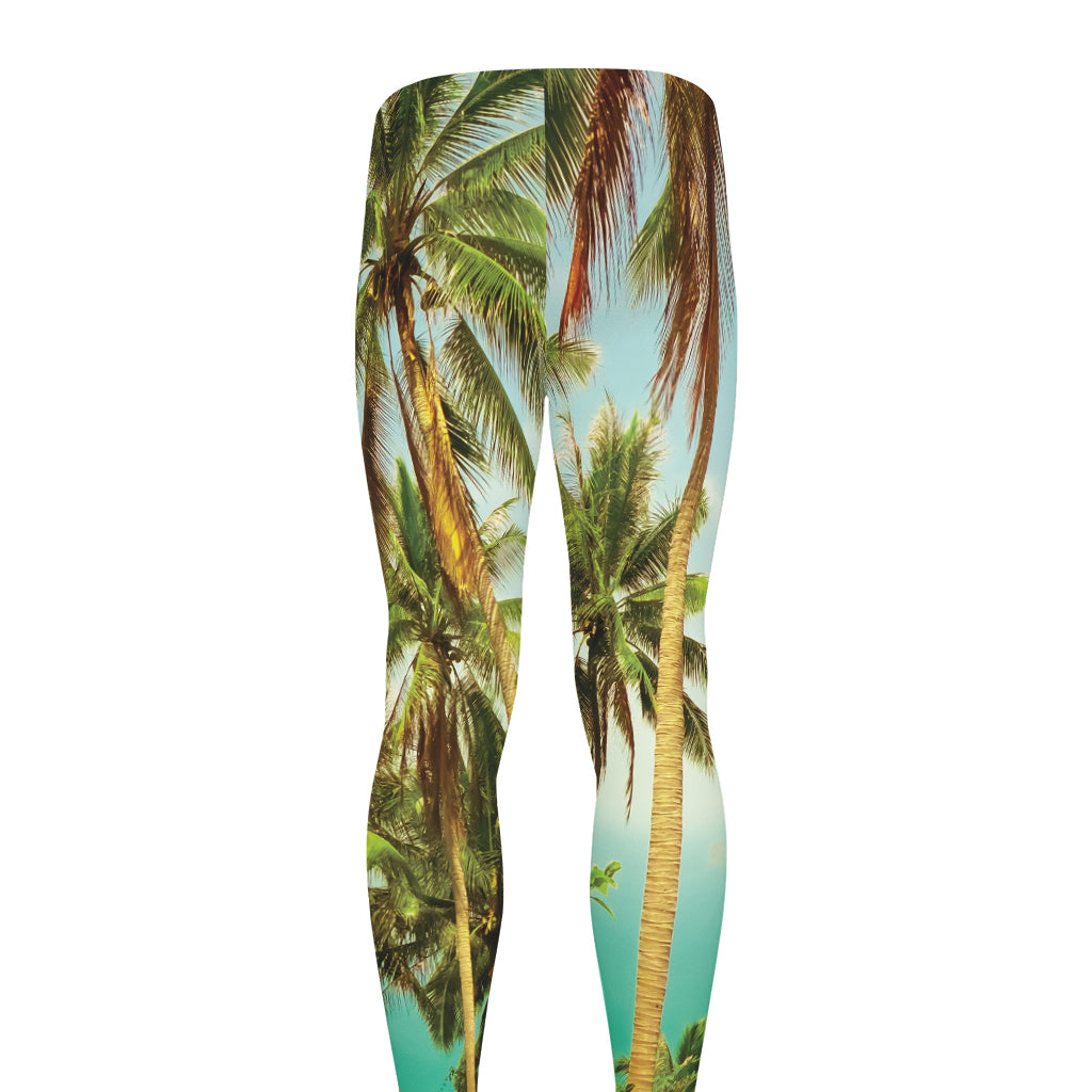 Coconut Tree Print Men's leggings