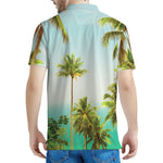 Coconut Tree Print Men's Polo Shirt