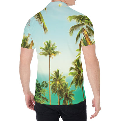 Coconut Tree Print Men's Shirt