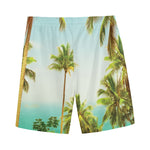 Coconut Tree Print Men's Sports Shorts
