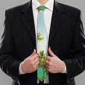 Coconut Tree Print Necktie