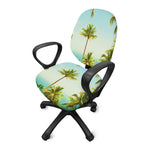 Coconut Tree Print Office Chair Cover