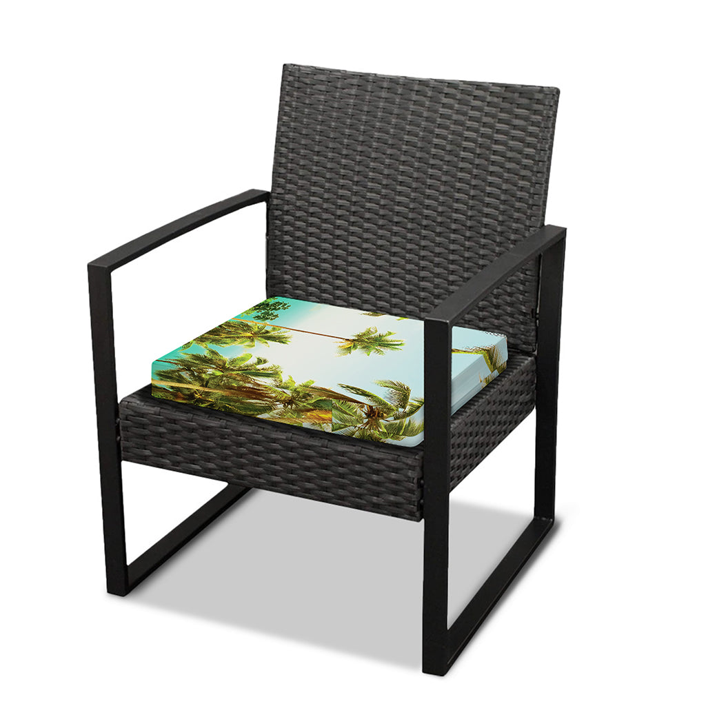 Coconut Tree Print Outdoor Seat Cushion Cover