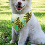 Coconut Tree Print Over The Collar Dog Bandana