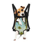 Coconut Tree Print Pet Carrier Backpack
