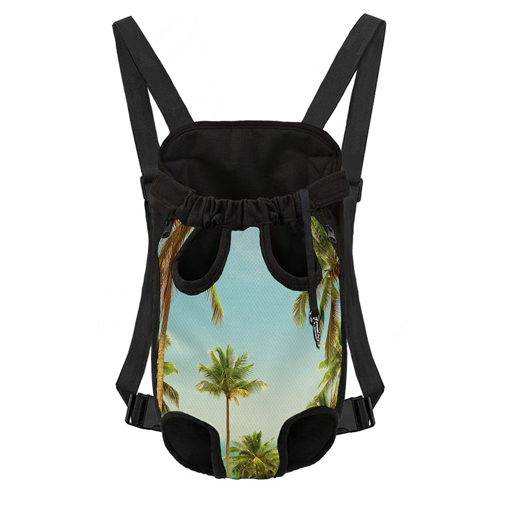 Coconut Tree Print Pet Carrier Backpack