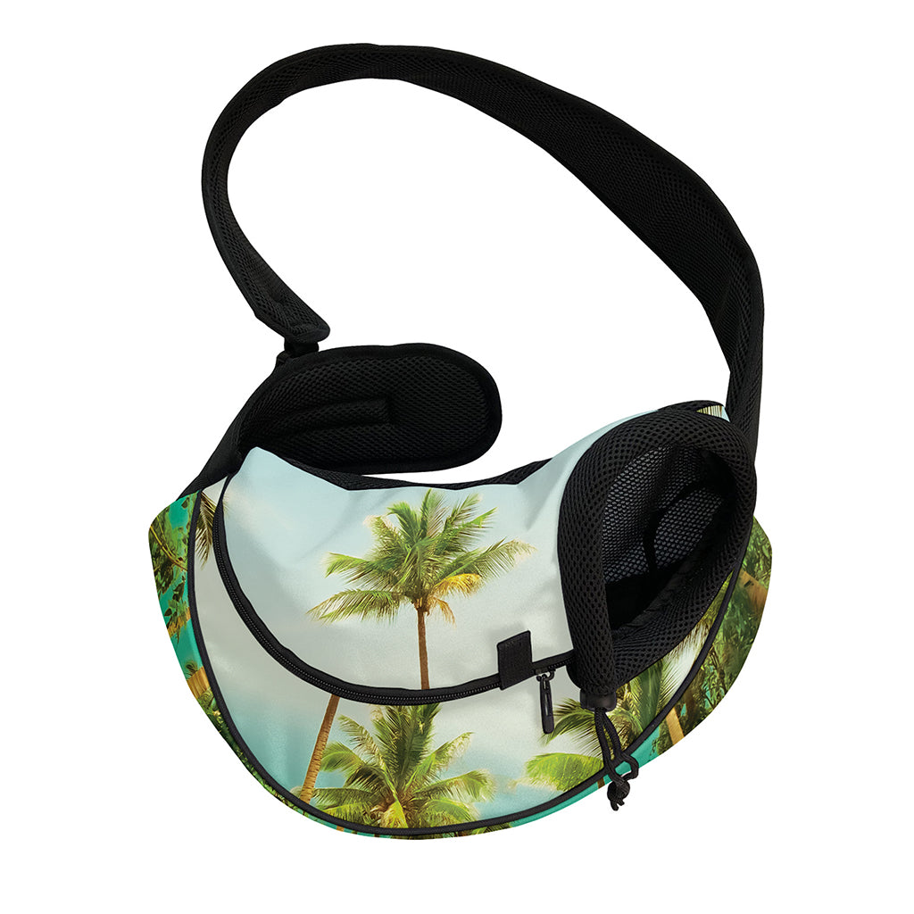 Coconut Tree Print Pet Sling Carrier