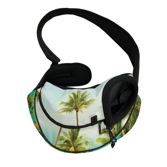 Coconut Tree Print Pet Sling Carrier