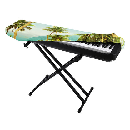 Coconut Tree Print Piano Keyboard Cover