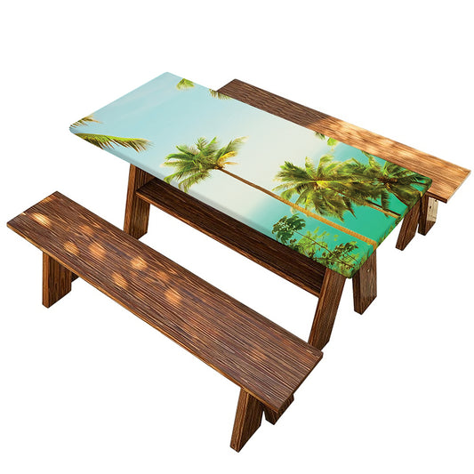 Coconut Tree Print Picnic Table Cover