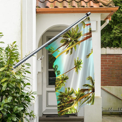 Coconut Tree Print Polyester Flag