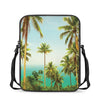 Coconut Tree Print Rectangular Crossbody Bag
