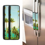 Coconut Tree Print Refrigerator Handle Covers