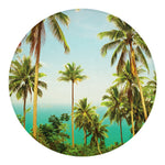 Coconut Tree Print Round Blanket