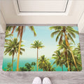 Coconut Tree Print Rubber Doormat