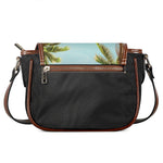 Coconut Tree Print Saddle Bag