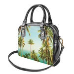 Coconut Tree Print Shoulder Handbag