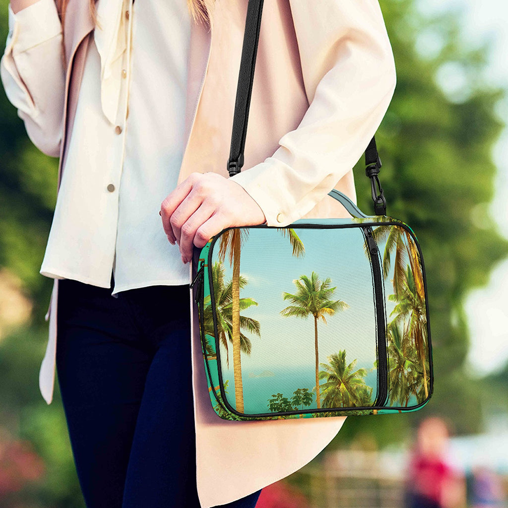 Coconut Tree Print Shoulder Strap Bible Bag